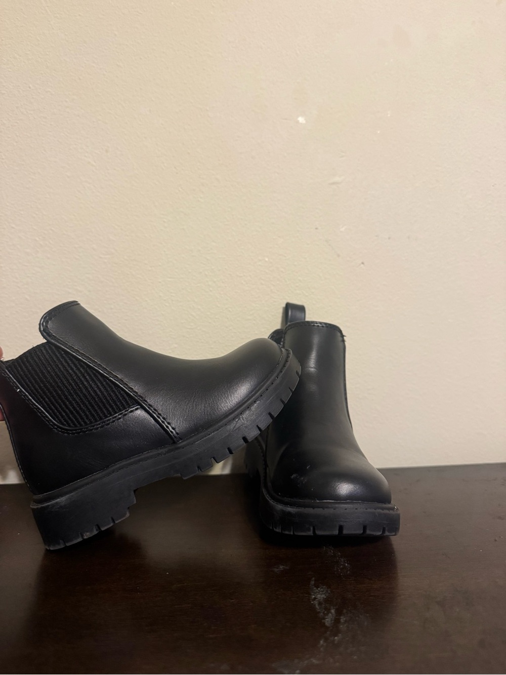 Old Navy Kids Black Chukka Chelsea Lug Boots